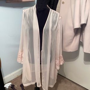 Vintage Valentino Sheer Lace Robe